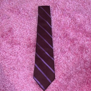 Express Striped Tie Purple Maroon